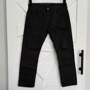 Levi's Men's Black Slim Straight Jeans - Classic Five-Pocket